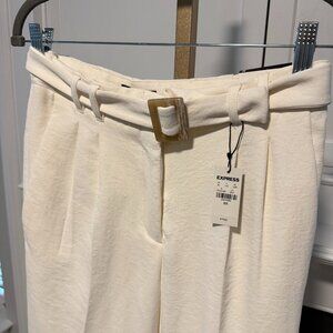 🤍 Ivory High Rise Ankle Pants | Express | Size 6R | NWT